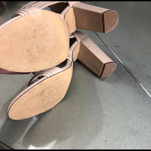 CHARLOTTE RUSSE Carissa Heels Wrap front NUDE 9 - Picture 8 of 13